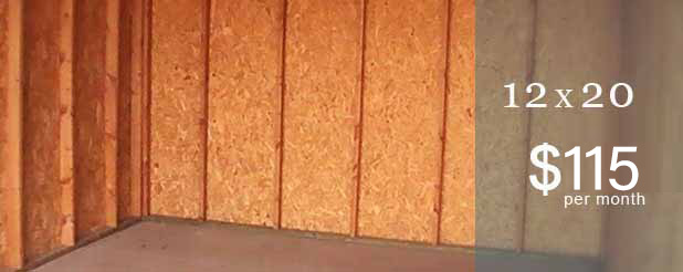 12x20 - $90 per month